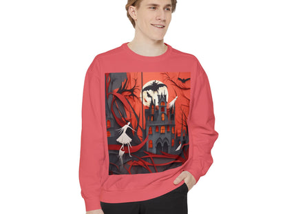 Halloween Night Scene Unisex Garment-Dyed Sweatshirt