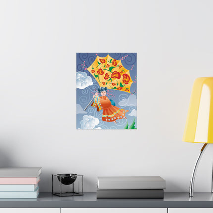 Flight of Blossoms Premium Matte Vertical Posters