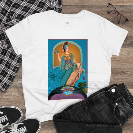 March & Aquamarine (Gem Series) by Sofia Chiostri Women's Midweight Cotton Tee