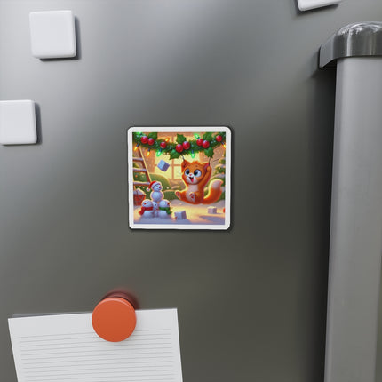 Naughty or Nice Kitten Christmas Die-Cut Magnets (5 Sizes)