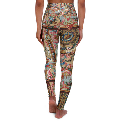 L'Ornement Polychrome by Albert Racine High Waisted Yoga Leggings (AOP)