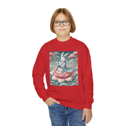 Lotus Garden Melody Youth Crewneck Sweatshirt – Serenity, Harmony & Dreamlike Beauty