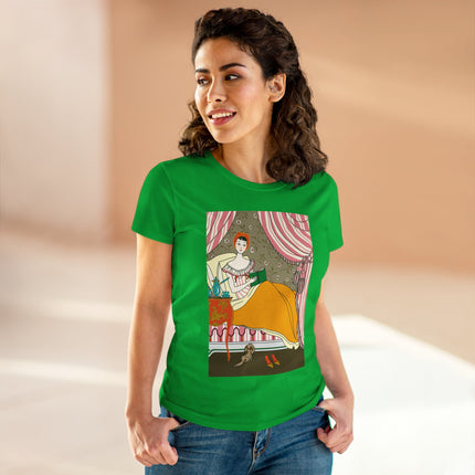 A Moment of Elegance and Comfort Women's Midweight Cotton Tee