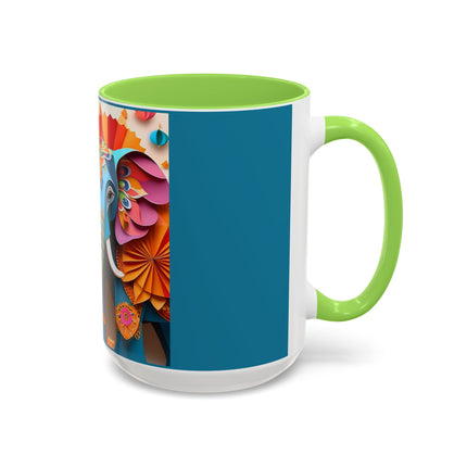 Elephant at an Autumn Festival Colorful Mugs (11oz, 15oz)