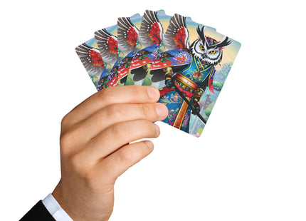 Cyberpunk Samurai Owl Playing Cards
