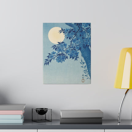 Blossoming Cherry on a Moonlit Night by Ohara Koson – Japanese Serenity