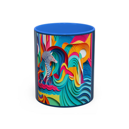 Surfing Zebra Colorful Mugs (11oz, 15oz)