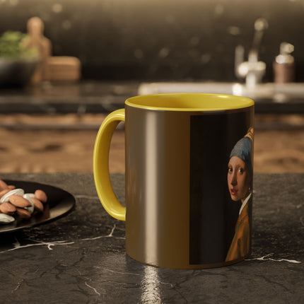 Girl with a Pearl Earring by Johannes Vermeer Colorful Mugs (11oz, 15oz)
