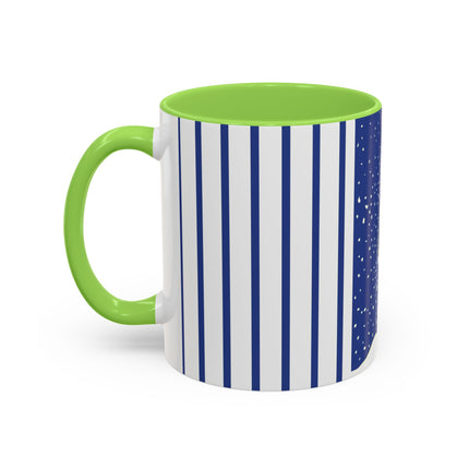 Snowman in Falling Snow Colorful Mugs (11oz, 15oz)