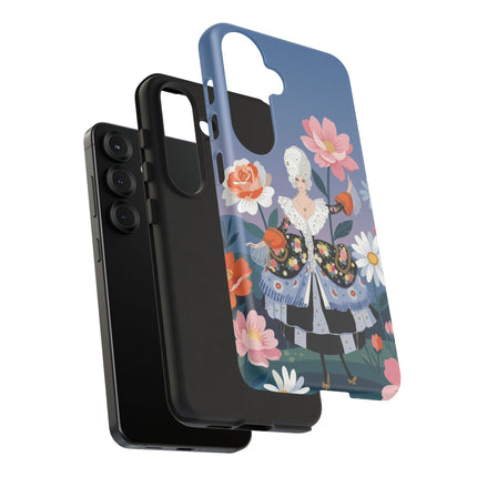 🌸🎀 The Grand Floral Promenade Phone Case – Art Deco Fashion Fantasy