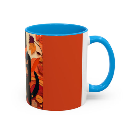 Siamese Cat at an Autumn Harvest Fair Colorful Mugs (11oz, 15oz)