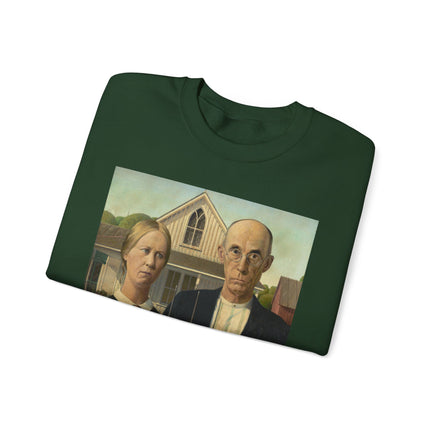American Gothic by Grant Wood Heavy Blend™ Crewneck Sweatshirt