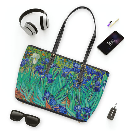 Irises by Vincent Van Gogh PU Leather Shoulder Bag