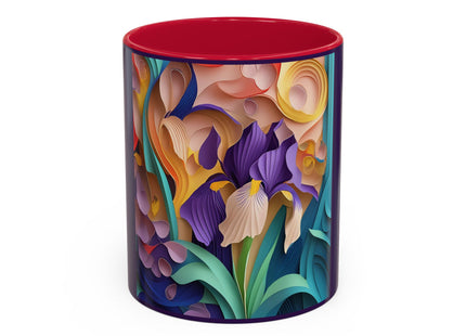 The Elegant Iris Flower Colorful Mugs (11oz, 15oz)