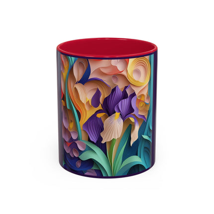 The Elegant Iris Flower Colorful Mugs (11oz, 15oz)