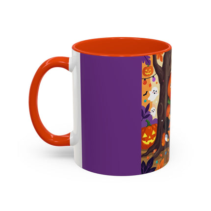 🎃🐈‍⬛ The Pumpkin Child’s Halloween Parade Colorful Mug – Whimsical Storybook Charm
