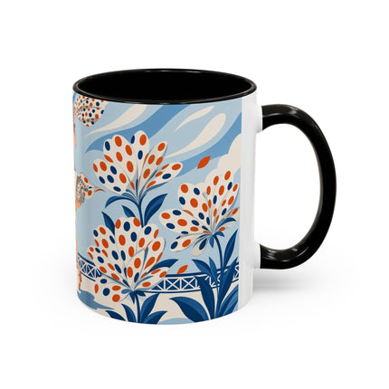 🌼🧡 The Polka Dot Wind Dancer Colorful Mug – Art Deco Fashion Whimsy