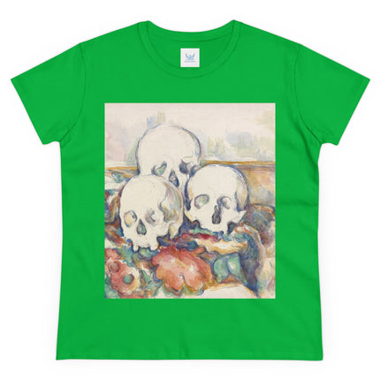 The Three Skulls by Paul Cézanne Women's Midweight Cotton Tee