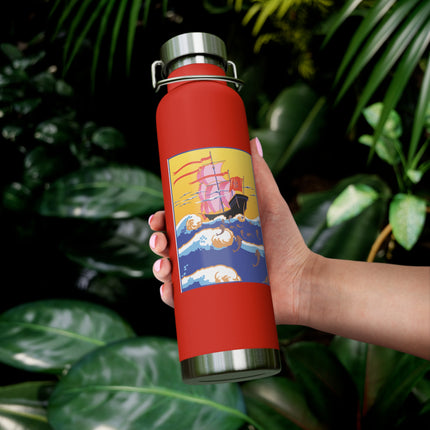 Golden Seas and Whimsical Dreams Copper Vacuum Insulated Bottle, 22oz
