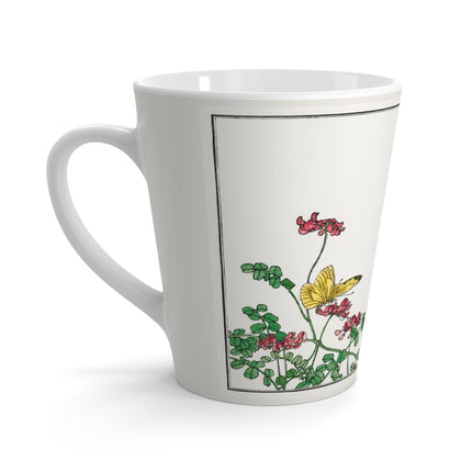 Butterflies and flower illustration by Morimoto Toko Latte Mug