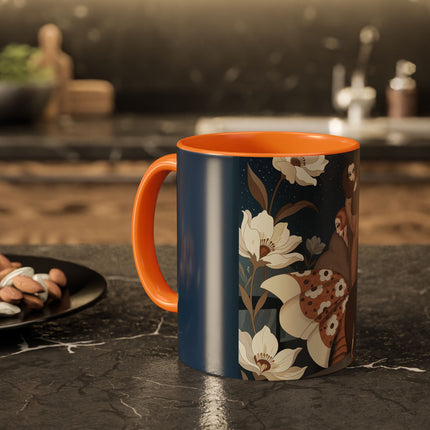 🌸✨ The Midnight Magnolia Masquerade Colorful Mug – Art Deco Nocturne