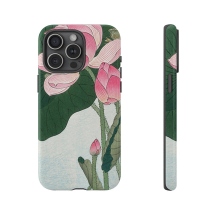 Blooming Lotus Flowers by Ohara Koson Phone Cases