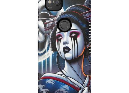 Geisha’s Black Ink Tears Phone Cases