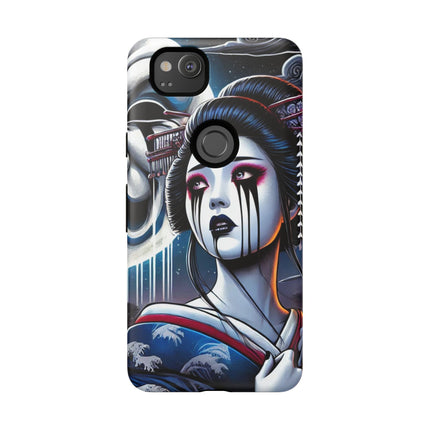 Geisha’s Black Ink Tears Phone Cases