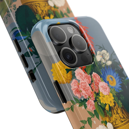 🌺🐦 The Garden Of Golden Birds Phone Case – Art Deco Floral Elegance