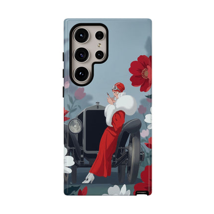 🚗🌺 The Lady Of The Grand Touring Car Phone Case – Art Deco Motoring Elegance