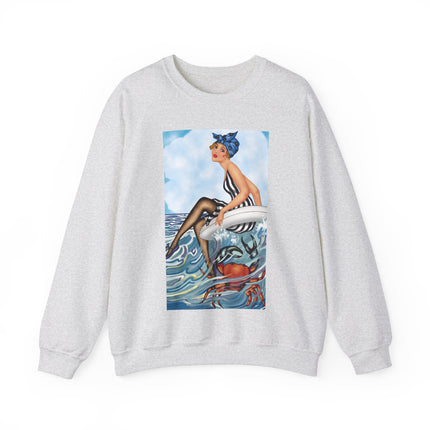 Playful Waves and Fashion Follies Heavy Blend™ Crewneck Sweatshirt