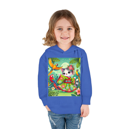 Parrot Dance of the Geisha Kitten Toddler Pullover Fleece Hoodie