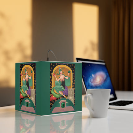 May & Emerald (from the Gem Series) by Sofia Chiostri Light Cube Lamp