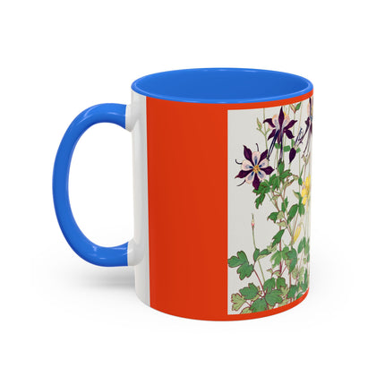 Aquilegia Flowers by Tanigami Kônan Colorful Mugs (11oz, 15oz)