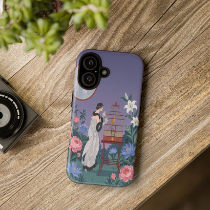 🌸🐦 The Lady Of The Garden Birdcage Phone Case – Art Deco Floral Elegance