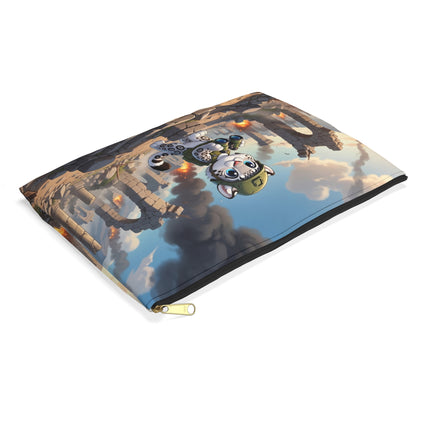 Snow Leopard Lookout Accessory Pouch – Vigilant Explorer & Mountain Mystery