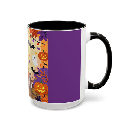 🎃🐈‍⬛ The Pumpkin Child’s Halloween Parade Colorful Mug – Whimsical Storybook Charm