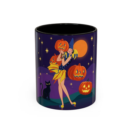 🎃🕯️ Moonlit Pumpkin Masquerade Colorful Mug – Whimsical Halloween Charm