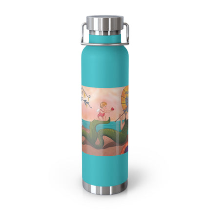 Mermaid with Parasol and Cupid by George Barbier Copper Vacuum Insulated Bottle, 22oz