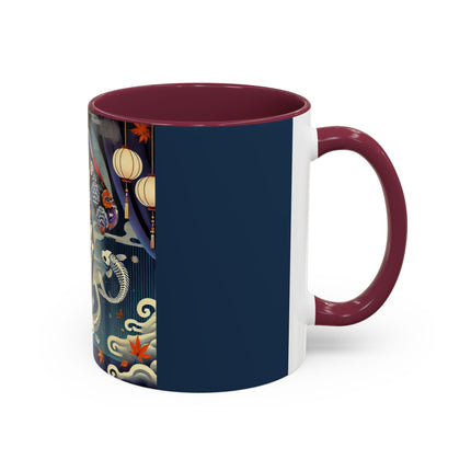 Skeleton Kabuki Performer Colorful Mugs (11oz, 15oz)