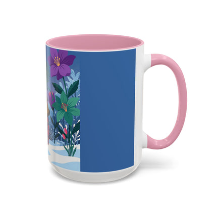 🌹❄️ The Holly Rose Of Winter Colorful Mug – Art Deco Christmas Garden