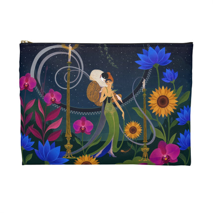 🌙🕯️ The Lady Of The Midnight Garden Accessory Pouch – Art Deco Nocturne
