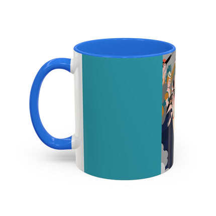 Celestial Masquerade Colorful Mugs – Theatrical Elegance & Floating Whimsy