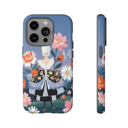 🌸🎀 The Grand Floral Promenade Phone Case – Art Deco Fashion Fantasy