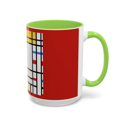 Place de la Concorde by Piet Mondrian Colorful Mugs (11oz, 15oz)