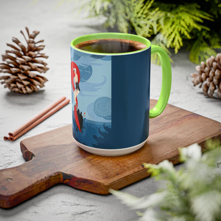 Siren of the Waves Colorful Mugs – Dramatic Sea Power & Bold Elegance