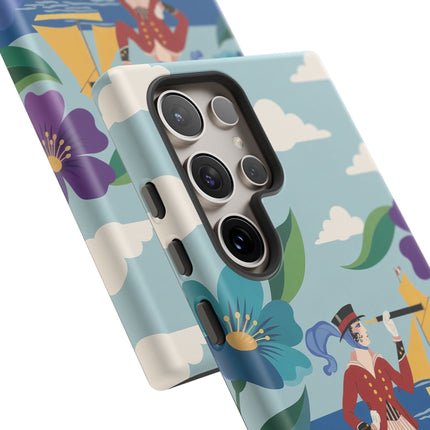 🌊🔭 The Lady Of The Seaside Lookout Phone Case – Art Deco Nautical Adventure