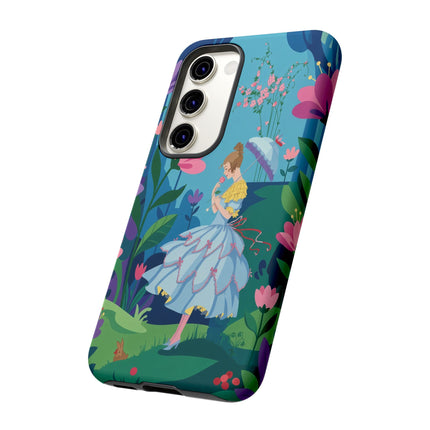 🌸☂️ A Stroll Through The Enchanted Forest Phone Case – Art Deco Floral Fantasy