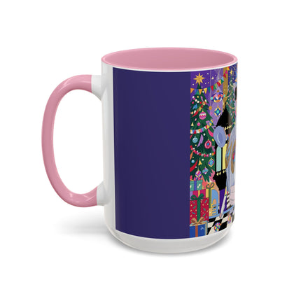 🎄✨ The Lady Of The Christmas Ornament Colorful Mug – Art Deco Holiday Fantasy