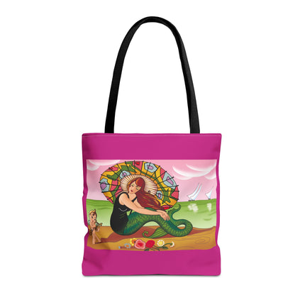 Mermaid Tote Bag with Art Deco Design